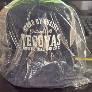 Brand new Tecovas Dark Blue trucker Hat with White Text